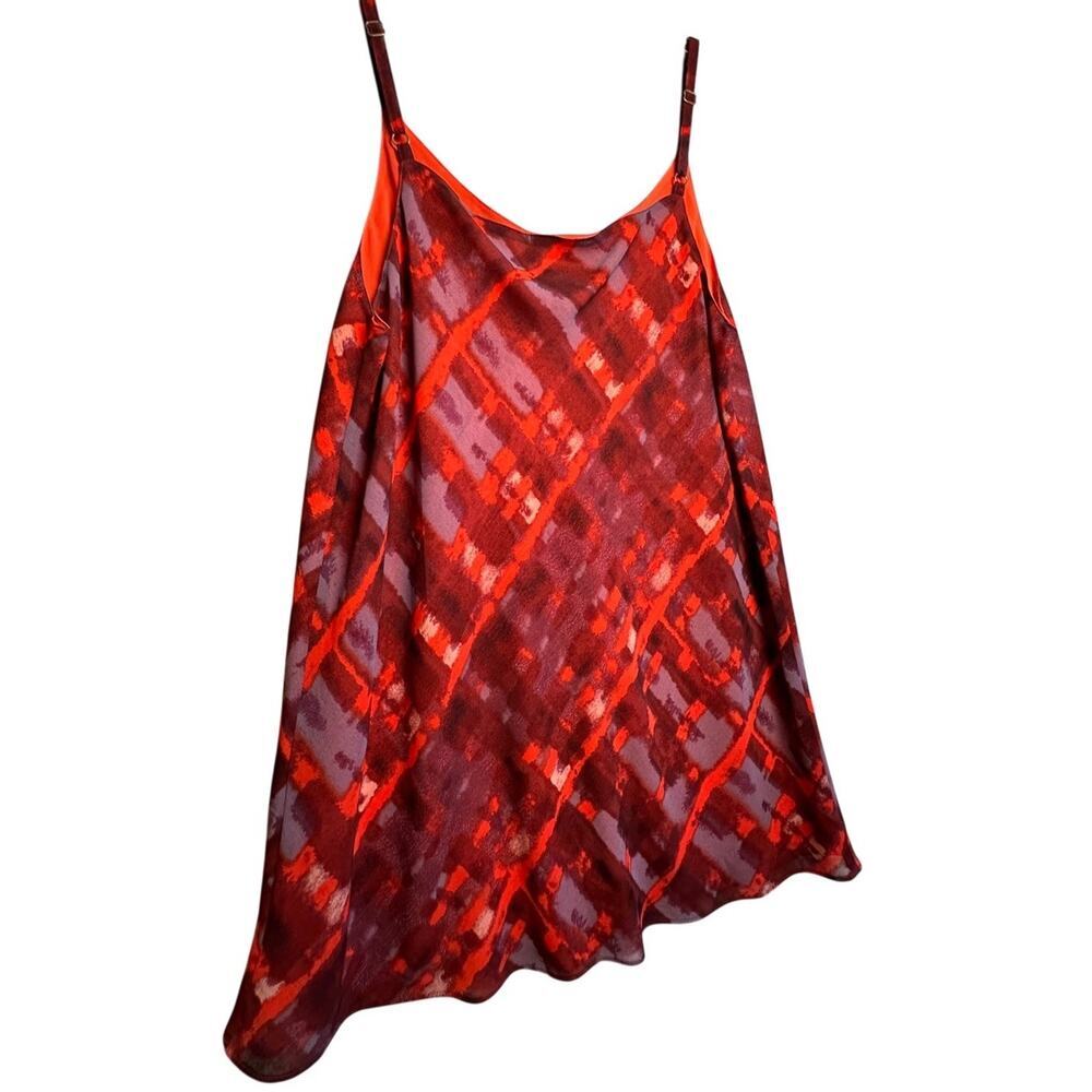 CABI Tank Top Shell Sz M Red Printed Layering‎ Adjustable Career Business Casual - Picture 9 of 16